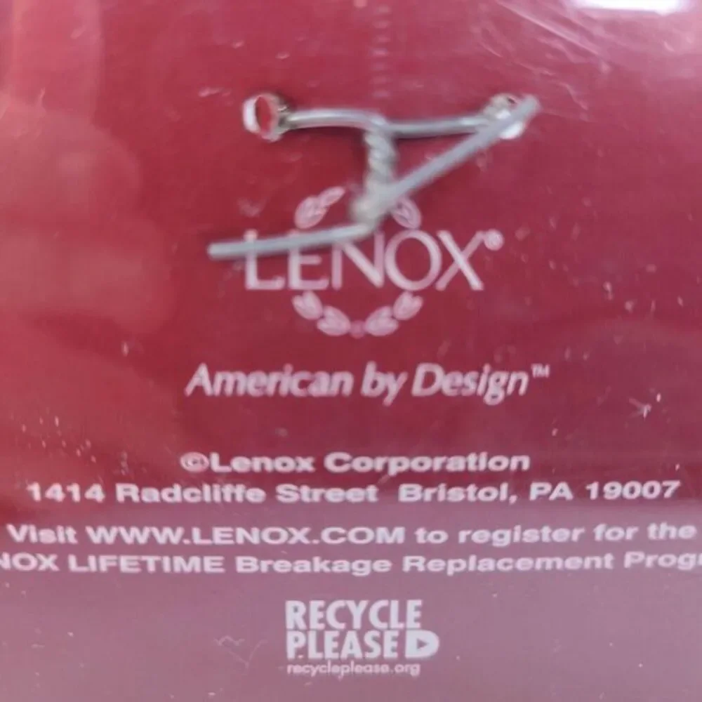 Lenox Christmas Ornament Silver Plated‎ Snowflake Charm Made USA New